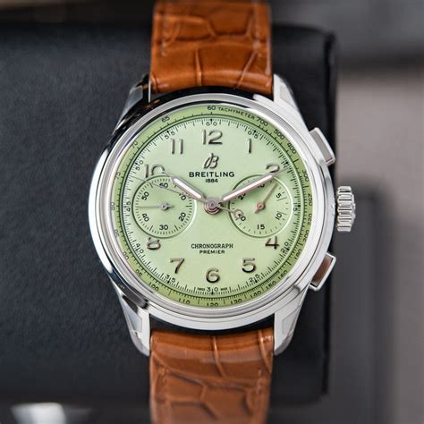 breitling pistachio chronograph|Breitling watches pistachio.